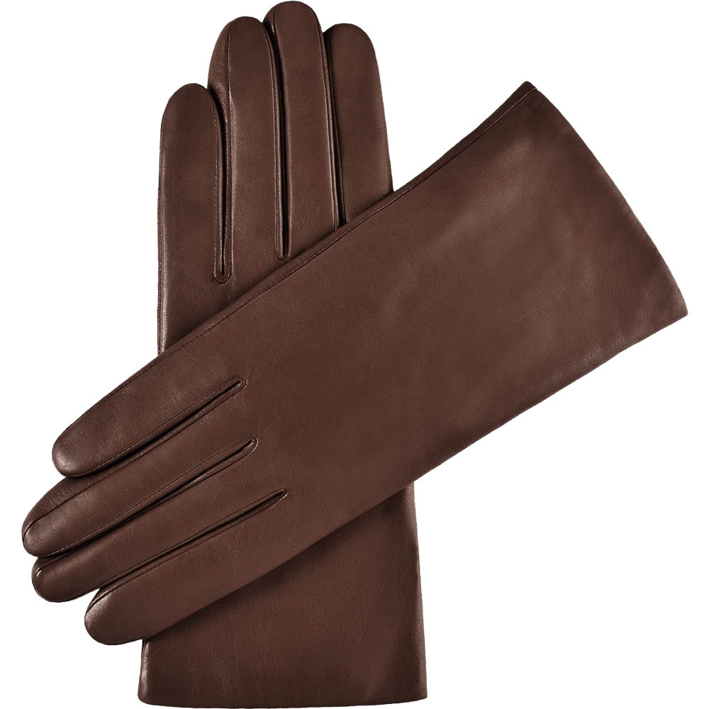 – Italien - Damen in Kaschmir Orsini® Fratelli Lederhandschuhe Braun Handgefertigt